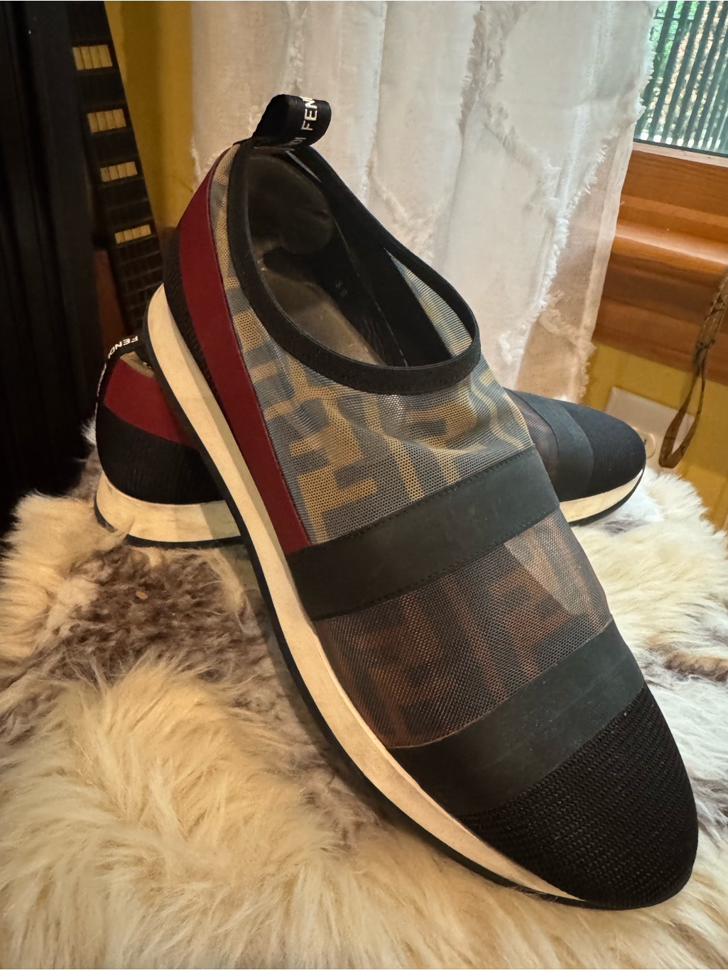 Fendi Women’s Slip On Mesh Sneaker